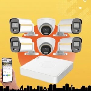 Hikvision 8-Channel DVR Package with 6 ColorVu Cameras